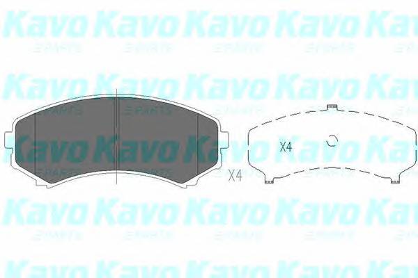 KAVO PARTS KBP-4504 Комплект гальмівних колодок,