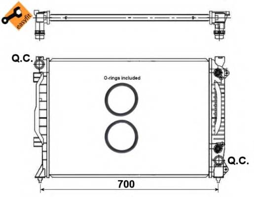 NRF 53444 Радиатор, охлаждение двигателя