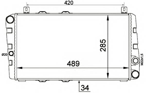 NRF 58250 Радиатор, охлаждение двигателя