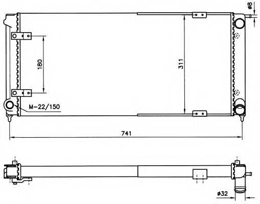 NRF 58712 Радиатор, охлаждение двигателя