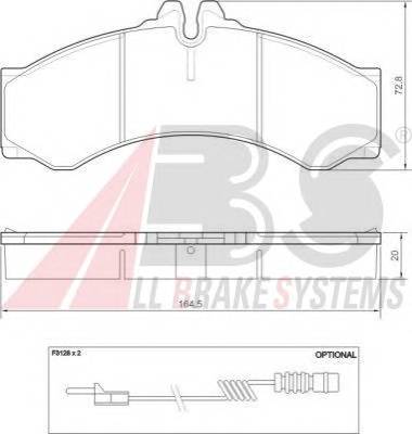 A.B.S. 37000 Комплект тормозных колодок,