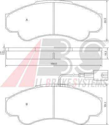 A.B.S. 37332 Комплект тормозных колодок,