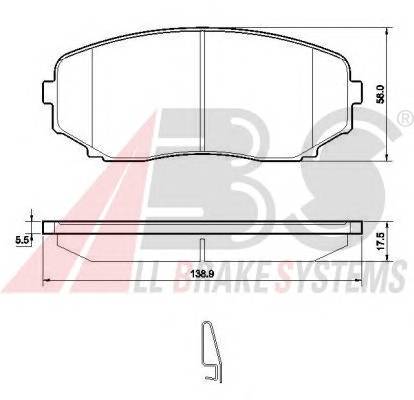 A.B.S. 37643 Комплект тормозных колодок,