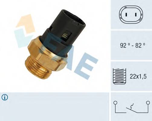 FAE 37250 Термивимикач, вентилятор радіатора