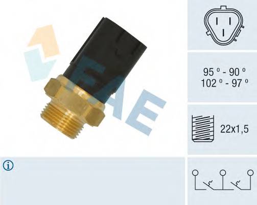 FAE 38185 Термовыключатель, вентилятор радиатора