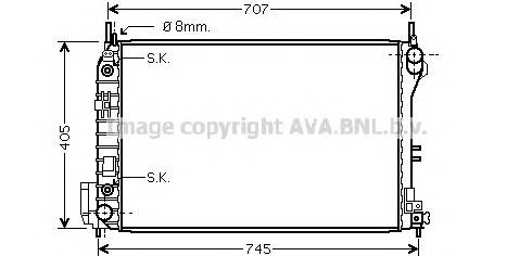 AVA QUALITY COOLING OLA2341 Радиатор, охлаждение двигателя