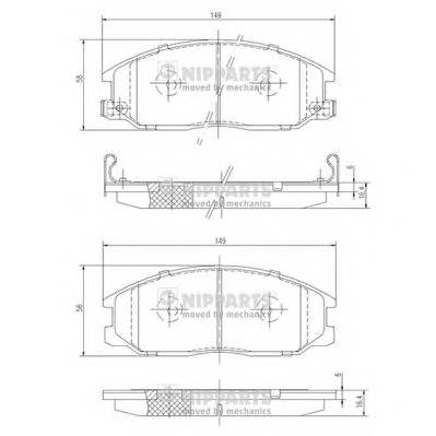 NIPPARTS J3600526 Комплект гальмівних колодок,