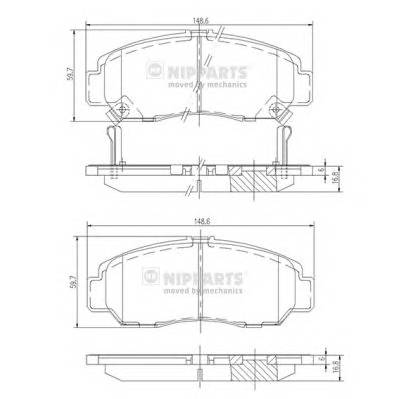 NIPPARTS J3604051 Комплект гальмівних колодок,