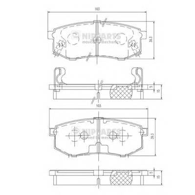 NIPPARTS J3610302 Комплект тормозных колодок,