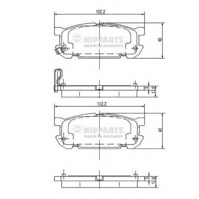 NIPPARTS J3613020 Комплект гальмівних колодок,