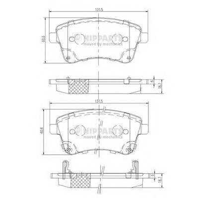 NIPPARTS N3600331 Комплект тормозных колодок,