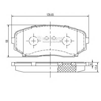 NIPPARTS N3603070 Комплект гальмівних колодок,