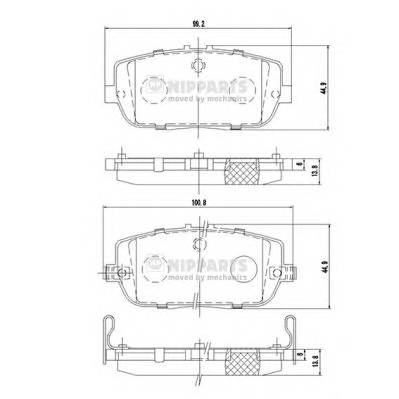 NIPPARTS N3613021 Комплект тормозных колодок,