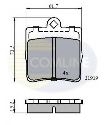 COMLINE CBP0454 Комплект тормозных колодок,