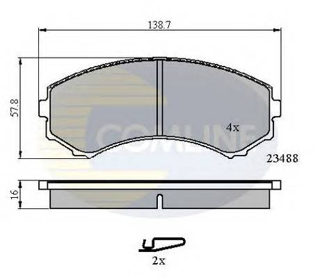 COMLINE CBP3172 Комплект тормозных колодок,