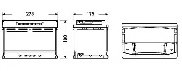 EXIDE EA770 Стартерная аккумуляторная батарея;