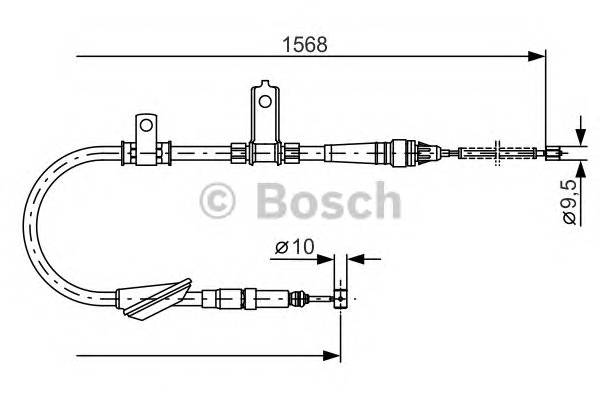 BOSCH 1 987 477 790 Трос, стоянкова гальмівна