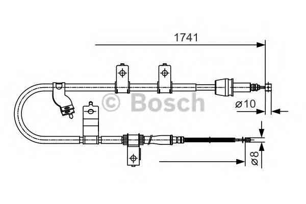 BOSCH 1 987 482 076 Трос, стояночная тормозная