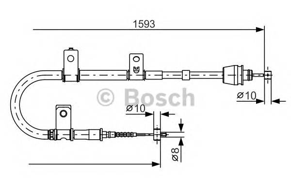 BOSCH 1 987 482 166 Трос, стоянкова гальмівна