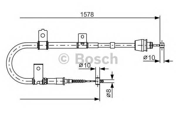 BOSCH 1 987 482 167 Трос, стояночная тормозная