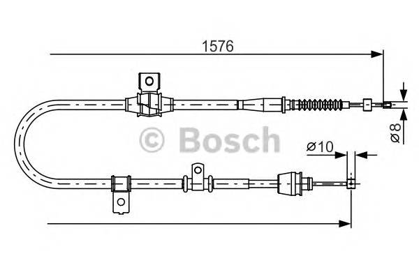 BOSCH 1 987 482 270 Трос, стояночная тормозная