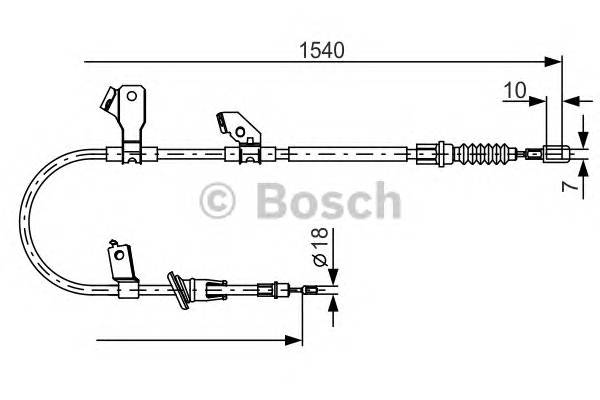 BOSCH 1 987 482 271 Трос, стоянкова гальмівна