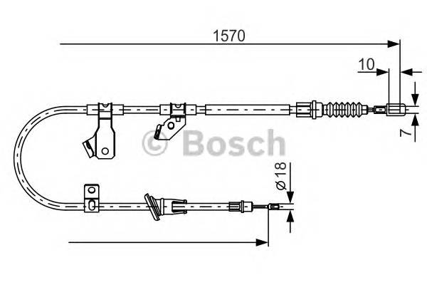 BOSCH 1 987 482 272 Трос, стоянкова гальмівна