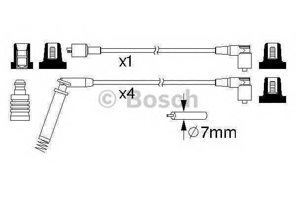 BOSCH 0 986 357 148 Комплект дротів запалювання