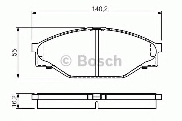 BOSCH 0 986 424 225 Комплект гальмівних колодок,