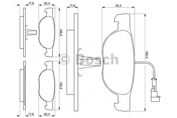 BOSCH 0 986 424 362 Комплект тормозных колодок,