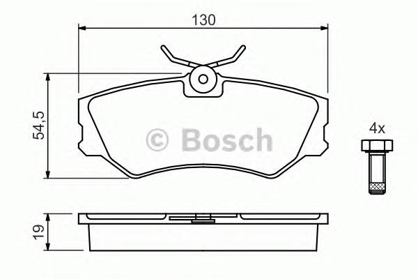 BOSCH 0 986 460 941 Комплект гальмівних колодок,