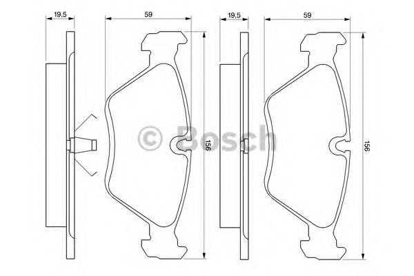 BOSCH 0 986 461 752 Комплект гальмівних колодок,