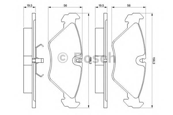 BOSCH 0 986 461 766 Комплект гальмівних колодок,