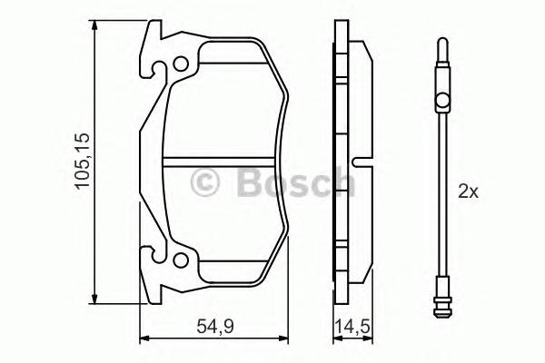 BOSCH 0 986 466 346 Комплект тормозных колодок,