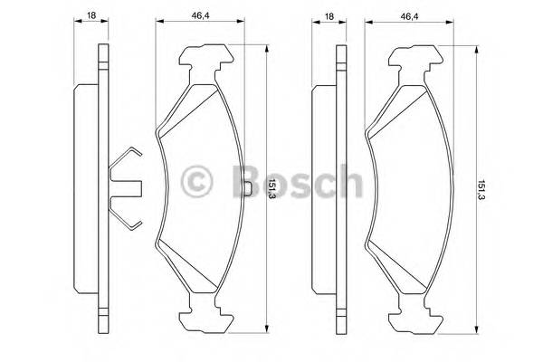 BOSCH 0 986 466 402 Комплект гальмівних колодок,