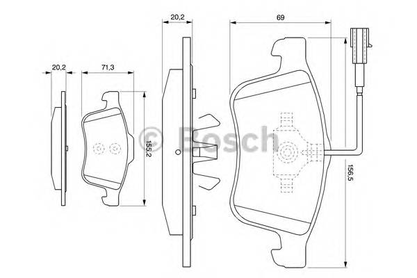 BOSCH 0 986 494 071 Комплект тормозных колодок,