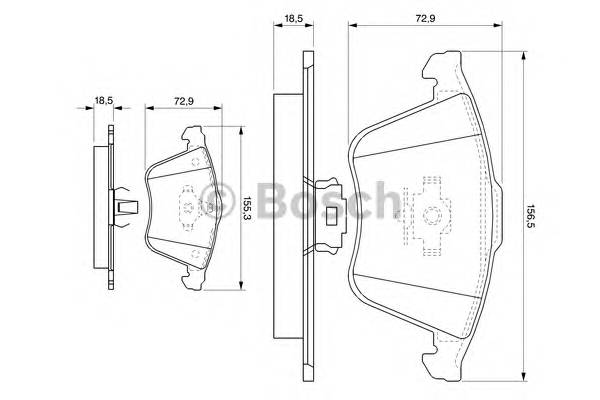 BOSCH 0 986 494 077 Комплект тормозных колодок,