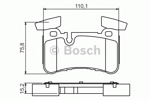 BOSCH 0 986 494 411 Комплект тормозных колодок,