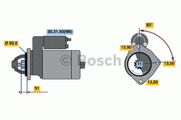 BOSCH 0 001 372 001 Стартер