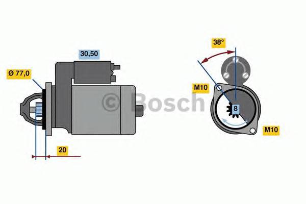 BOSCH 0 986 022 780 Стартер