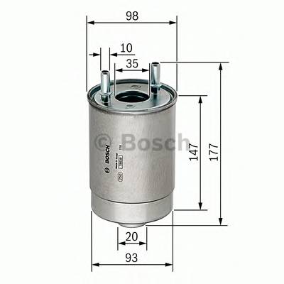 BOSCH F 026 402 067 Паливний фільтр