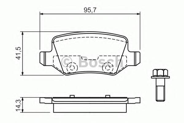 BOSCH 0 986 494 023 Комплект гальмівних колодок,