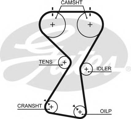 GATES 5534XS Ремінь ГРМ