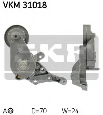 SKF VKM 31018 Натяжний ролик, полікліновий