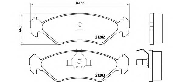 BREMBO P 24 028 Комплект гальмівних колодок,