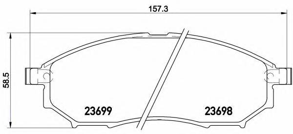 BREMBO P 56 094 Комплект тормозных колодок,