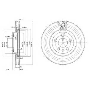 DELPHI BG2844 Гальмівний диск