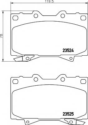 HELLA 8DB 355 009-371 Комплект гальмівних колодок,