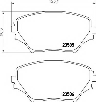 HELLA 8DB 355 009-741 Комплект гальмівних колодок,