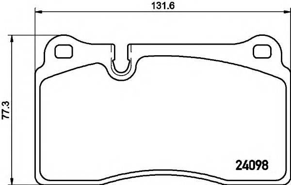 HELLA 8DB 355 011-851 Комплект гальмівних колодок,